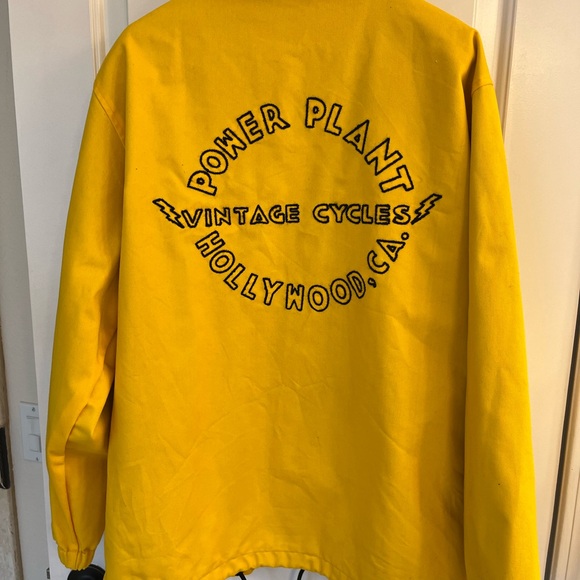 P16 Power Plant Yellow Motorcycle Co. Jacket Size Medium - Picture 2 of 3